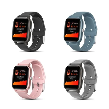 

Smart watch Waterproof Blood Pressure Heart rate Fitness Thermometer Android IOS