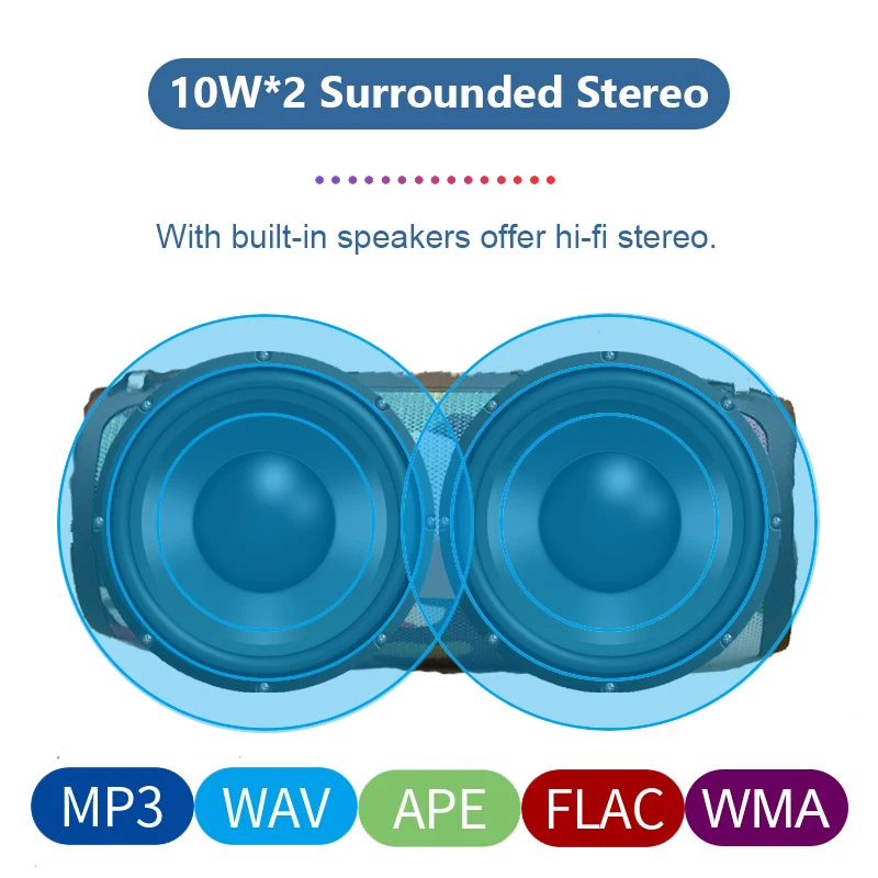 20 Вт Bluetooth peaker Портативная колонка музыкальный плеер звуковая система Boom Box с fm-радио Aux TF сабвуфер caixa de som TG125