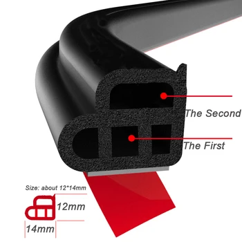 

1M Self Adhesive BL Type Automotive Rubber Seal Strip for Car Window Door Engine Cover Car Door Seal Edge Trim Noise Insulation