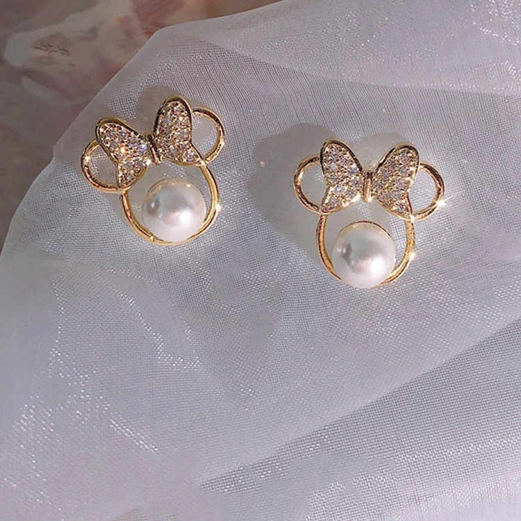 Disney pendientes de cinta de Mickey Mouse para niña, accesorios de decoración de artículos para fiesta, regalo favorito| | - AliExpress