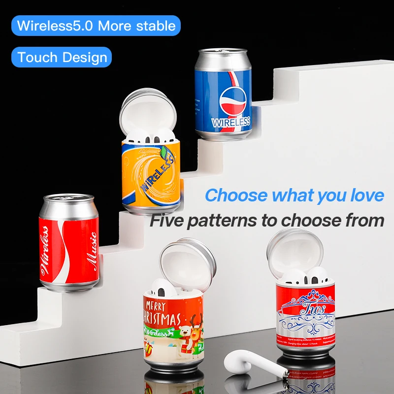 Fashion Design TWS Bluetooth Wireless Earphone with Charging Box Mic Cordless Earbuds for iPhone 12 Mini 11 Pro Max X 7 8 Xiaomi