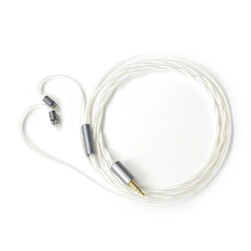 OEAudio 2QuadSPC 8 Core Oxygen Free Copper Plug Silver Wire Cable 0.78mm MMCX