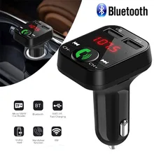 Rovtop Handsfree комплект беспроводной связи bluetooth для автомобиля fm-передатчик TF карта ЖК MP3-плеер двойной USB 2.1A автомобильное зарядное устройство для телефона Z2