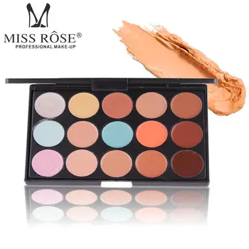 

Miss Rose 15 Color Makeup Bronzer Moisturizing Waterproof Cover Concealer Disk