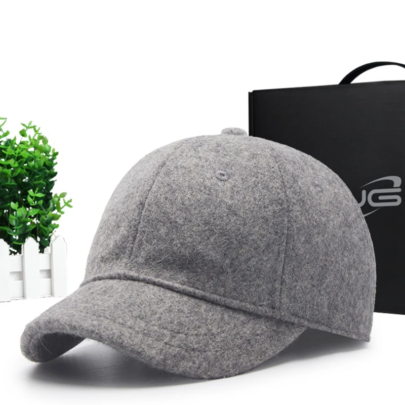 

Mens Womens Adult Wool Blend Hat For Winter Outdoor Sports Warm Windproof Baseball Cap Skin-friendly Peaked Caps Hip Hop Hat