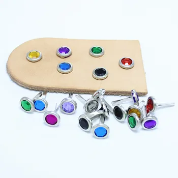 100Pcs 12*8mm Diamond Two-leg rivets Clothing leather DIY Scallop Crafts Crafts Home Decoration Accessories Quicky Shape Brad