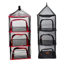 Camping Drying Nets Folding Square Drying Net, Multifunctional Four-Layer Tableware, Fruit and Vegetable Drying Clothes Basket