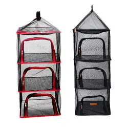 Camping Drying Nets Folding Square Drying Net, Multifunctional Four-Layer Tableware, Fruit and Vegetable Drying Clothes Basket