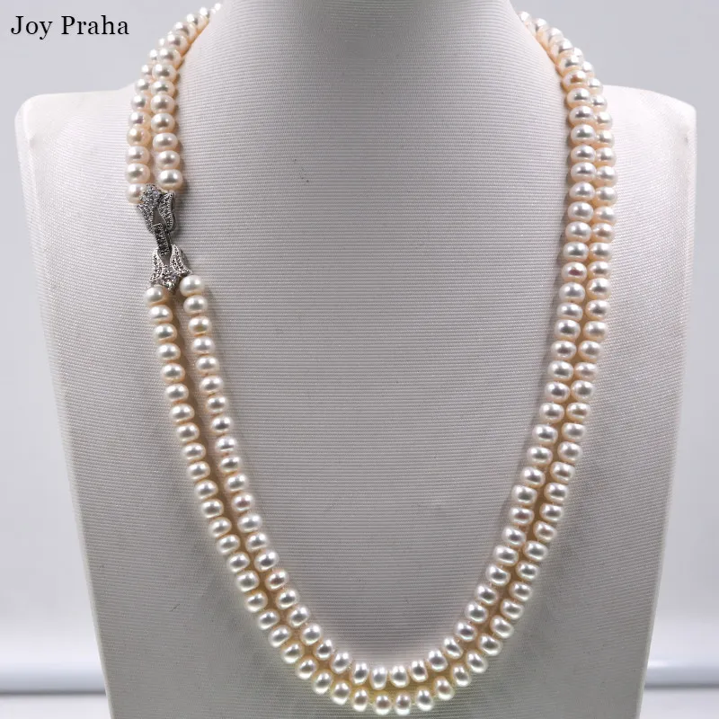 

Natural freshwater pearl clavicle chain / Simple temperament short double-layer necklace / wholesale dropshipping