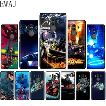 EWAU futuro DeLorean máquina del tiempo de la caja del teléfono de silicona para Huawei Y6 Y7 Y9 primer Mate 10 20 30 Lite Pro Nova 2 2i 3 3i 4 5i