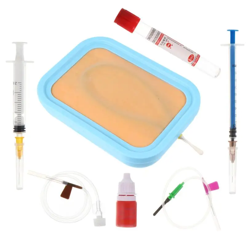 Venipuncture IV Injection Training Pad Silicone Human Skin Suture Model (Venous Blood Drawing Exercise) | Канцтовары для офиса и