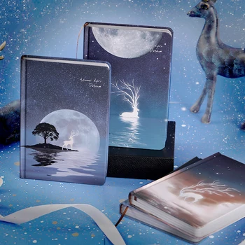 

A5 Creative Luminous Starry Night Dream Notebook Illustration Dream Journal Hardcover Planner Note Book Diary for Students Gift