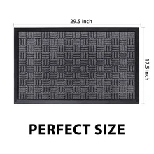 Коврики для передней двери, 45x75 см, всепогодный входной и задний дворовой дверной коврик, крытый и открытый безопасный, нескользящая резиновая подложка, абсорбент