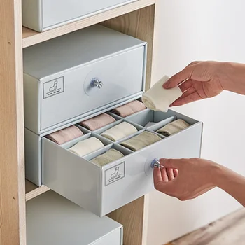 

Underwear Bra Socks Drawer Organizer Wardrobe Storage Box Foldable Drawer Divider Kraft Paper Closet Makeup Jewelry Storage Box