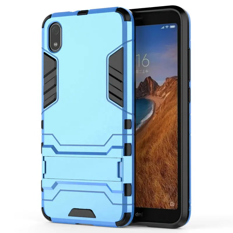 Для Xiaomi Redmi 7A Redmi 8A 3D комбинированный защитный чехол для Xiaomi Redmi 8 Redmi 7 16 ГБ 32 ГБ противоударный чехол для задней панели телефона Etui> - Цвет: GTX BU