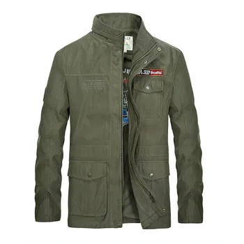 

Cargo Military Army Mens Jackets Embroidery Stand Collar Bomber Jacket Men Multi-Pocket Jaqueta masculina Plus Size 3XL