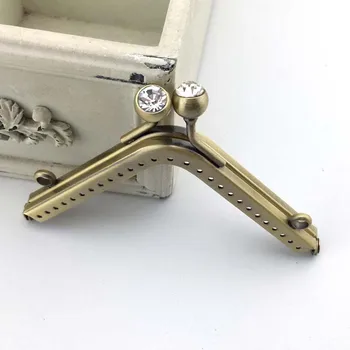 

K294 11cm bronze Set auger triangle purse frame clasp DIY Kiss lock bag coin purse 2pcs/lot