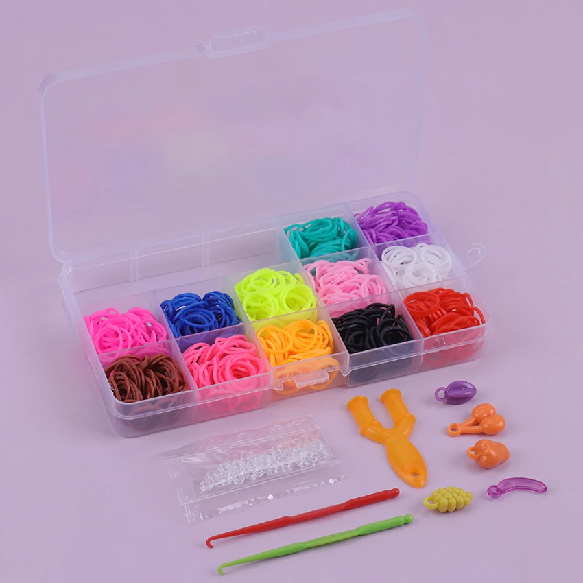 600PCS/Box Rubber Loom Bands Girl Gift For Children Elastic Band For Weaving Lacing Bracelet Toy DIY Bracelets Loom Toys 2 600PCS/Box Rubber Loom Bands Girl Gift For Children Elastic Band For Weaving Lacing Bracelet Toy DIY Bracelets Loom Toys 2