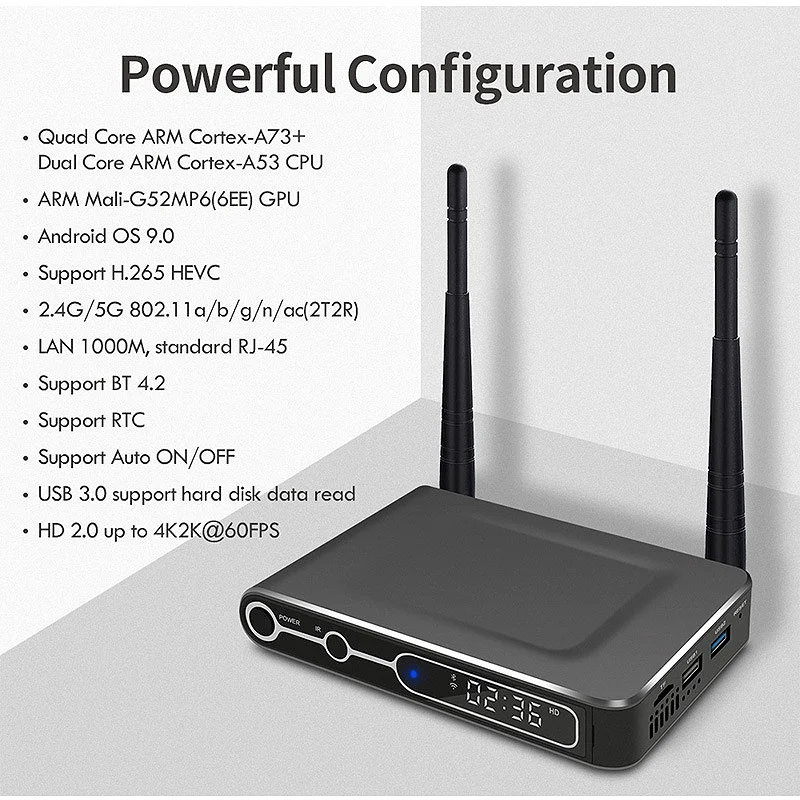 ТВ приставка S922X Android 9 0 Bluetooth Wi Fi двухчастотный сетевой плеер 4 Гб + 64 ГБ вилка