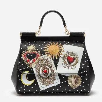 

2020 Luxury Famous Women Handbags Genuine Leather Shoulder Messenger Women Bags Fashion Brand Printing Handbag Casual Lady Totes