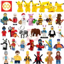 Блоки мультфильм E.T мальчик Пасхальный кролик маленький Дьявол Снеговик Купидон Рик и Морти пчела девочка хикер строительные блоки игрушки для детей