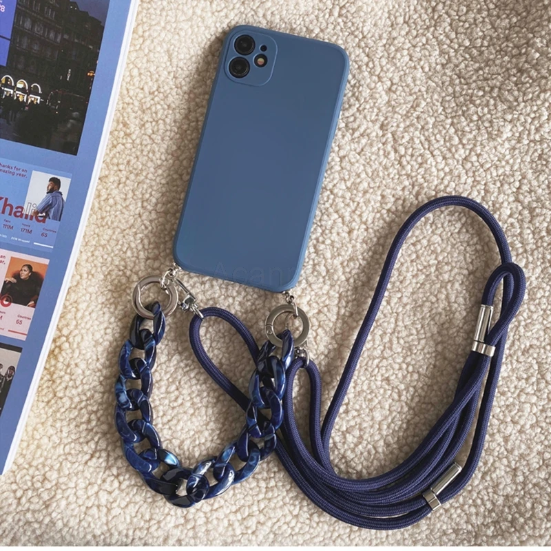 best case for iphone 13 pro max Marble Crossbody Lanyard Bracelet Necklace Chain Strap Phone Case For iPhone 13 Pro Max 13pro 13mini Luxury Soft Tpu Back Cover iphone 13 pro max cover