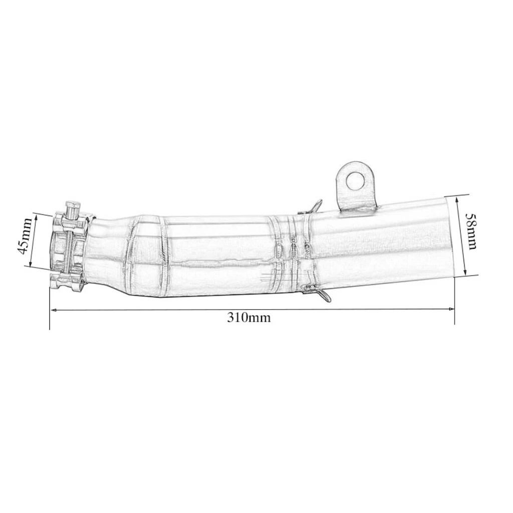 60 мм мотоцикл Выхлопная средняя Соединительная труба для Yamaha R6 06-18