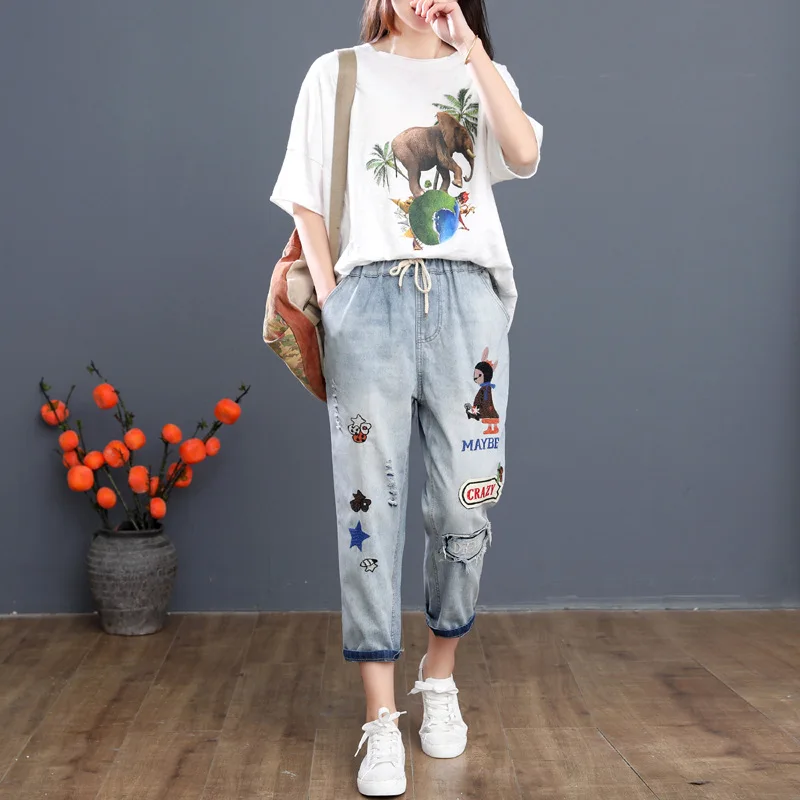 Art Style Patchwork Embroidery Women 