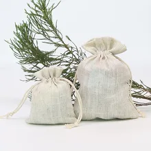 50 шт. Золотой Шелковый льняной мешок на шнурке Свадебные украшения очаровательные ювелирные изделия мешок праздничный подарок мешок конфет