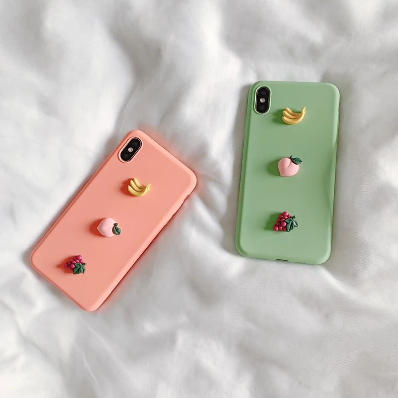 

For Redmi Note 7 Pro K20 Pro Silicone Soft Case for Xiaomi Mi 9 8 Se 9t Redmi 7a 7 6a 6 Pro 3d Fruit Peach Banana Cover Fundas