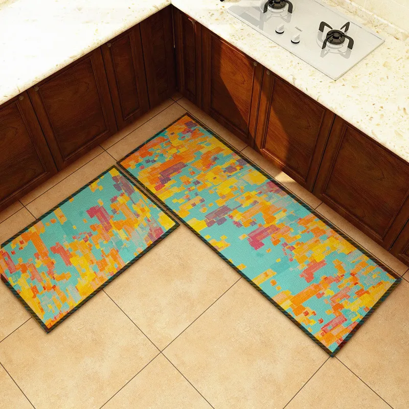 

Kitchen Mat Anti-slip Doormat Living Room Bedroom Carpet Balcony Bathroom Mat Toilet Hallway Porch Rug Nordic Kitchen Floor Mats