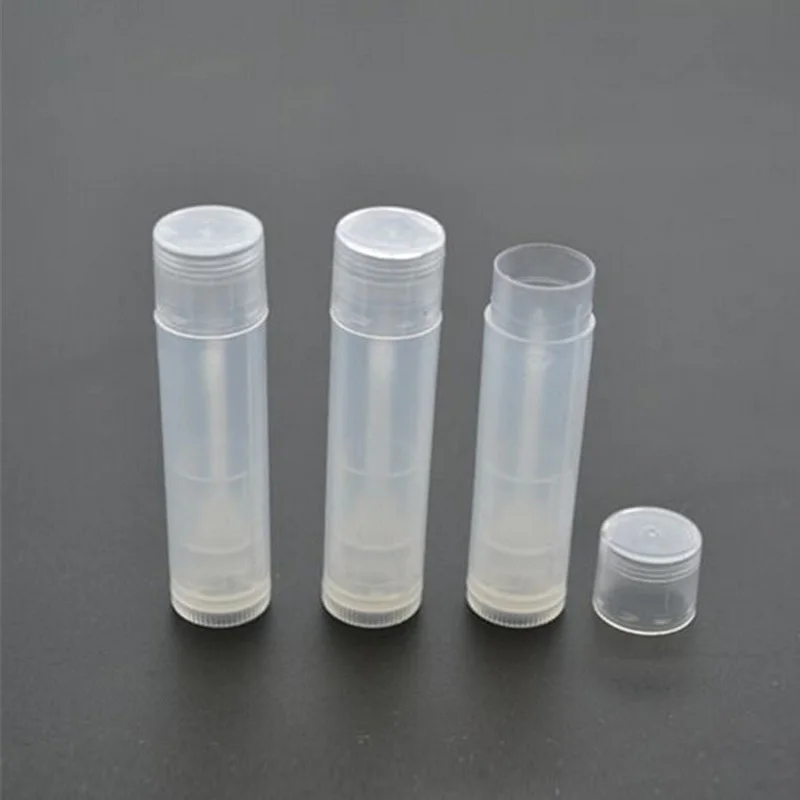 5 Pcs/Lot Empty Plastic Clear LIP BALM Tubes Containers Lipstick Lip Tubes High Quality Make Up Cosmetic Tool Supply