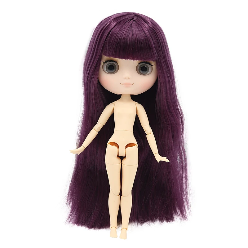 Средний Blyth 1/8 кукла, матовое/гладкое лицо, 20 Объединенный корпус, короткие/длинные волосы, кудрявые/прямые волосы, 20 см Обнаженная кукла