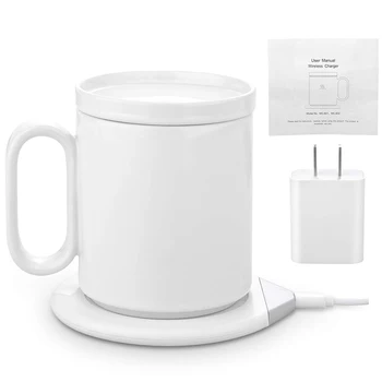 

Coffee Mug Warmer,2 in 1 Heating Warm Cup with Wireless Charger,Warmer for Home Office Use, Constant Temperature (122°F/50°C) US