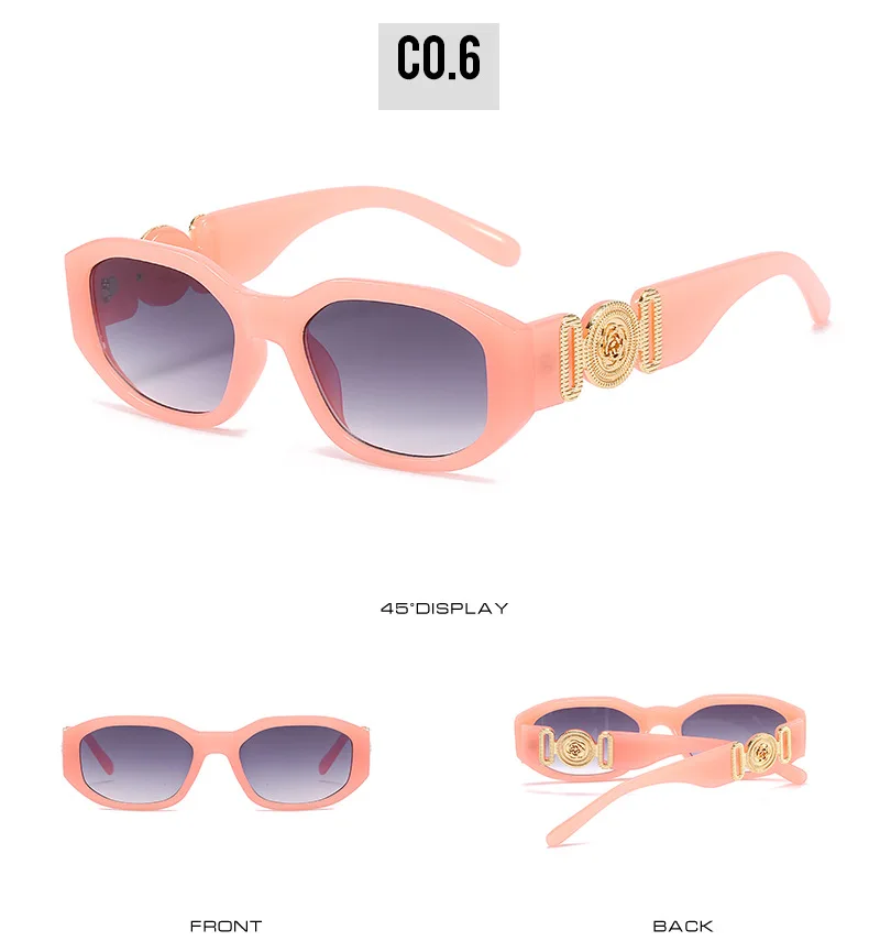 coach sunglasses 2021 Classic Unique Small Sunglasses Women Fashion Personality Ladies Medusa Head Vintage Square Goggle SunGlasses Oculos De Sol big sunglasses for women