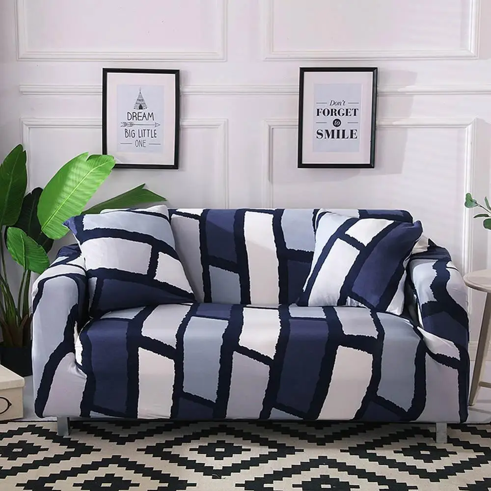 Чехол с принтом зеленых листьев(L Секционный или Loveseat или Coner) чехол для дивана все включено чехол для дивана плотная эластичная пленка - Цвет: 20191773