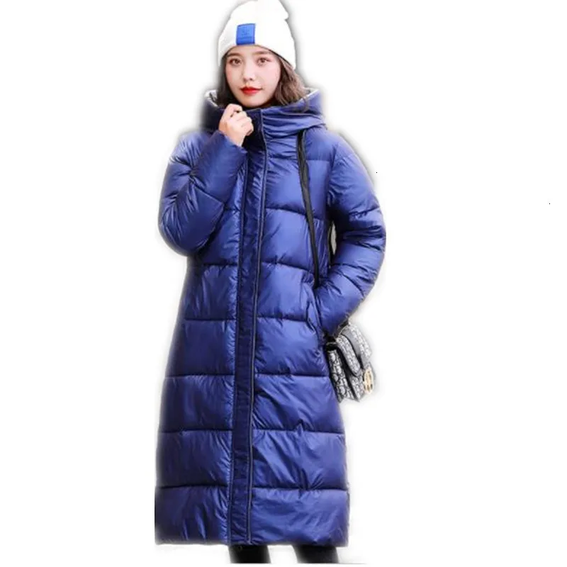 Long Winter Women Jacket Plus Size 5XL2019Slim Down Cotton Coat Female Thick Zipper Warm Parkas Snow Wear Office Lady H066 |