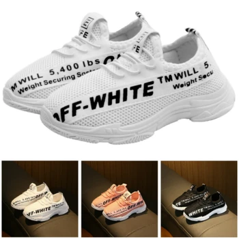 

Kids Shoes for Big Girls Breathable Mesh Letter Soft Bottom Leisure Children Mini Melissa for Baby Boys Toddler Sneakers Trainer