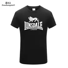 Летние футболки из хлопка, Забавные футболки с короткими рукавами, мужские Модные брендовые футболки с LONSDALE принтом для женщин и мужчин
