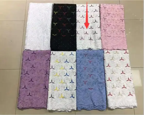white purple Высокое качество Африканский нигерийский Бисер Кружева Джордж Ткань выдалбливают Швейцарский воск кружева ткани DIY для свадебных вечерних платьев - Цвет: white purple