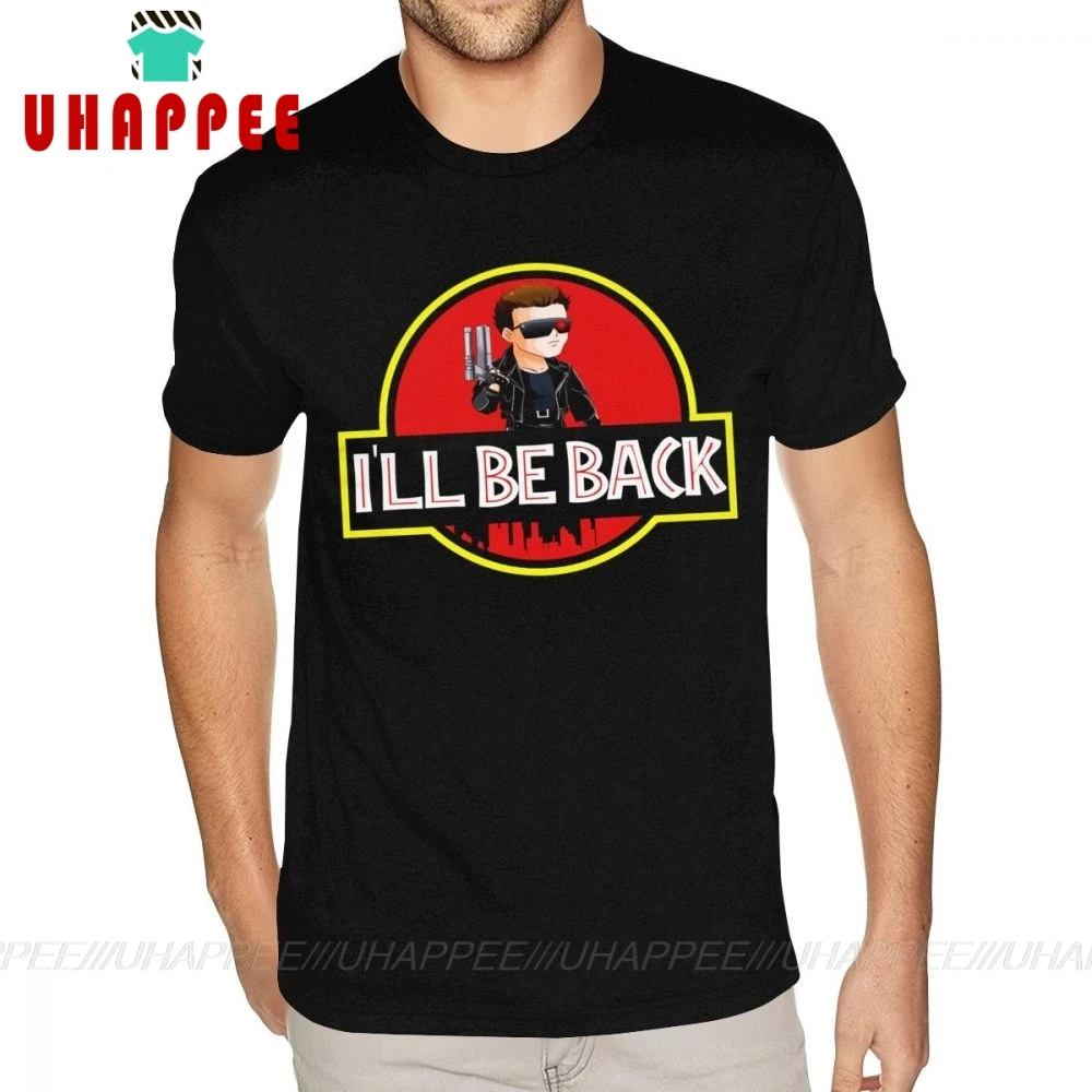 Смешные футболки I Be Back Terminator Chibi оптовая продажа Мужская футболка с