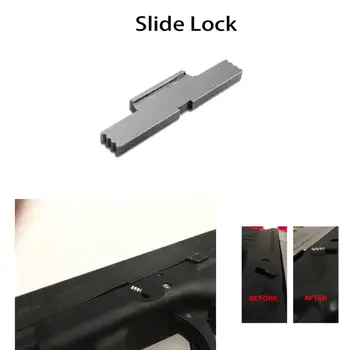 

Extended Stainless Steel Silvery Glock Slide Lock Lever For ALL Glock Models Gen 1-4, WILL NOT FIT G36, G42, G43 MODELS