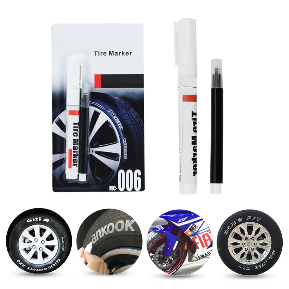 Newest DIY Paint Pen Cool White Large Volume Letter Touch up Marking Pen Marker For Car Tires Automotive car-styling