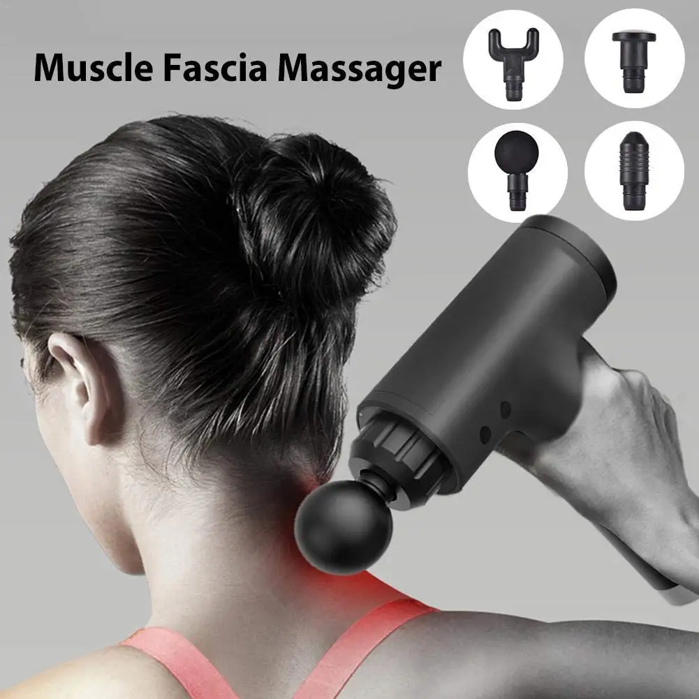 

Therapy Massage Guns 6 Gears Muscle Massager Pain Sport Massage Machine Relax Body Slimming Relief With 4 Heads