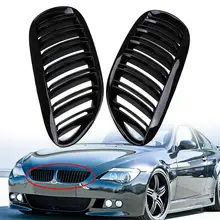 Для BMW серий 6 E63 2003 2004 2005 2006 2007 2008 2009 2010 автомобильные аксессуары ABS Хромированные вставки сетки решетка Накладка