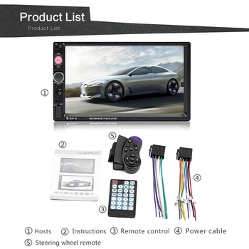 

7-Inch Car Radio Digital MP5 player Mirror link with Android Bluetooth Support Auto Media Video Player