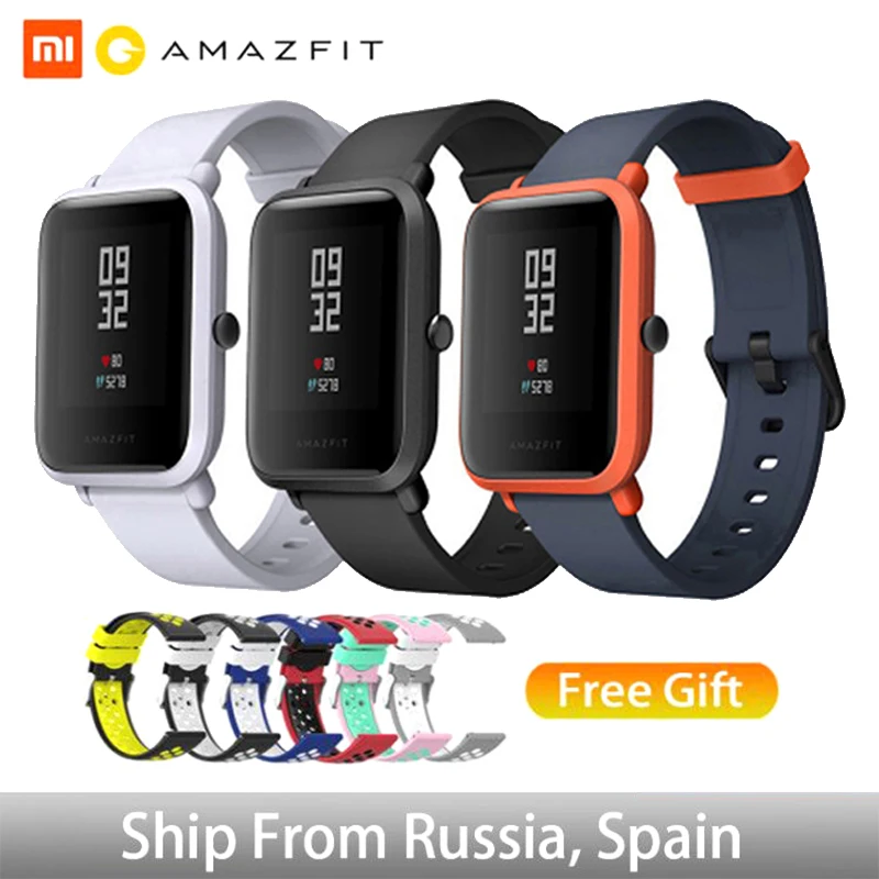 Умные часы Huami Amazfit Bip глобальная версия gps Gloness умные 45 дней в режиме ожидания для