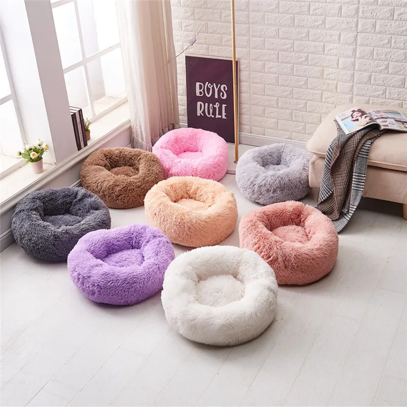 

S281 Soft Color Calming Dog Beds for Large Medium Small Dogs Puppy Labrador Amazingly Cat Marshmallow Bed Washable Plush Pet Bed