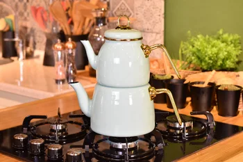 

Miray Tea Pot Red / Black / Blue / White / Green | Home - Kitchen | Enamel Production | made in Turkey | Free Shipping