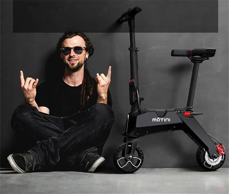 New 7 Inch Folding Electric Bike 2 Wheels Electric Scooters 37V 350W Lightest Mini Adult Electric Scooter With Two Batteries (22)